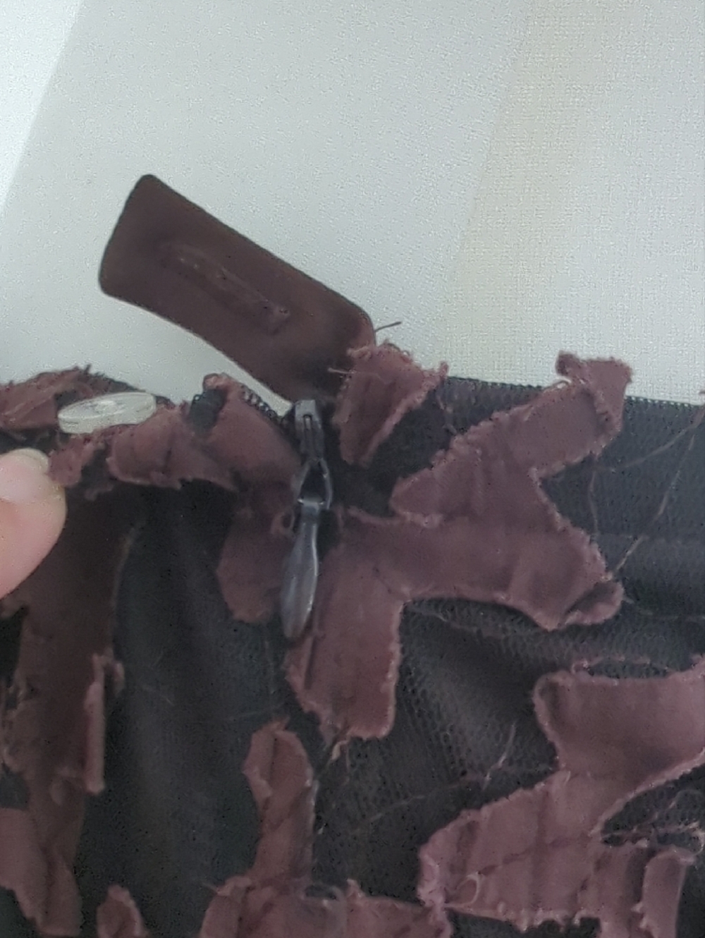 Coldwater Creek Layered Floral Maxi Skirt With Brown Flowers On Black Mesh - Picture 6 of 9